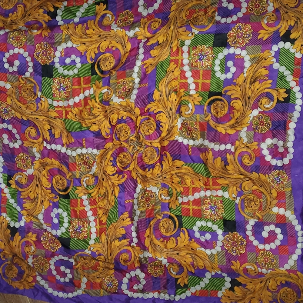 Vintage OSCAR DELARENTA Silk scarf